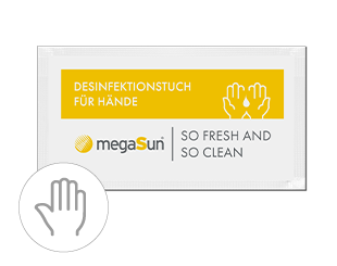 megaSun Desinfektionstuch für Hände 
