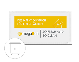 megaSun Desinfektionstuch für Oberflächen 